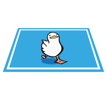 Individuais de mesa infantis personagem pato cartoon - TenStickers