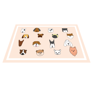 Individuais de mesa infantis coleção rostos de animais - TenStickers