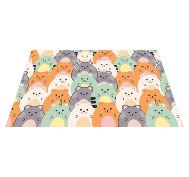 Individuais de mesa infantis com rostos de animais adoráveis - TenStickers