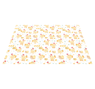 Individuais de mesa infantis com estampa de galinha fofa - TenStickers