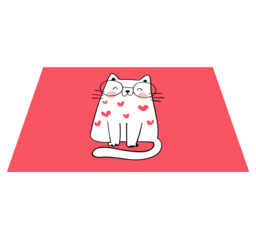 Individuais de mesa infantis com personagem de gato fofo - TenStickers