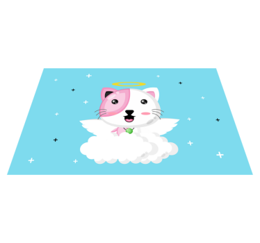 Individuais de mesa infantis anjo gato fofo - TenStickers