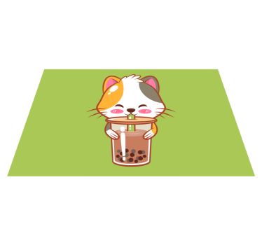 Individuais de mesa infantis gato fofo bebida - TenStickers