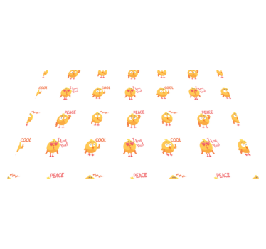 Individuais de mesa infantis com motivos de pintinhos fofos - TenStickers