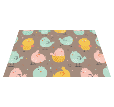 Individuais de mesa infantis com motivos aviários vibrantes - TenStickers