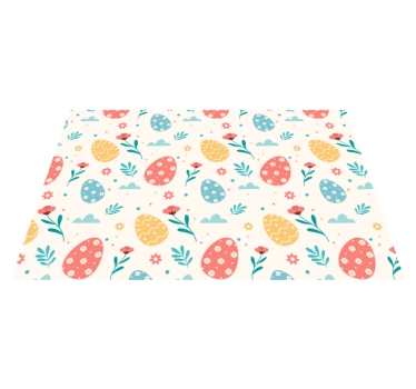 Individuais de mesa infantis com padrão de ovos coloridos - TenStickers