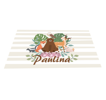 Individuais de mesa infantis reunião de animais divertidos - TenStickers