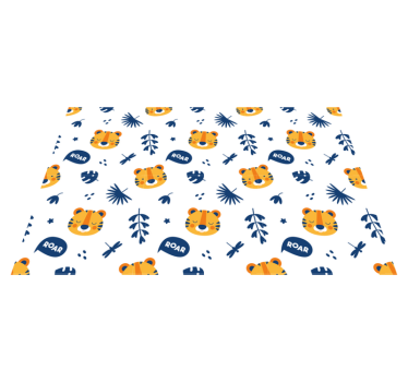 Individuais de mesa infantis com estampa de rosto de tigre - TenStickers