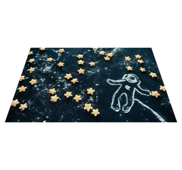 Individuais de mesa infantis cena de estrelas do astronauta - TenStickers