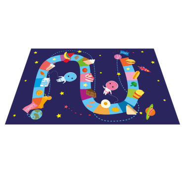 Individuais de mesa em vinil infantis Jogo de comida espacial par - TenStickers