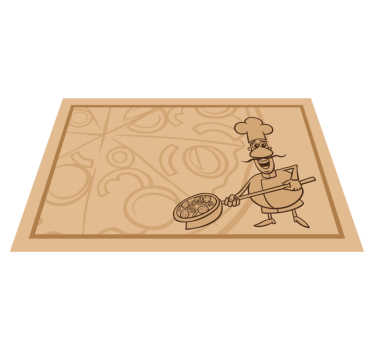 Individuais de mesa infantis chef com pizza - TenStickers