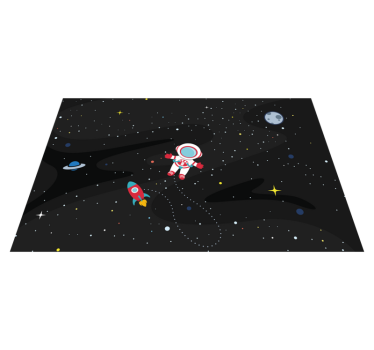 Individuais de mesa infantis astronauta e foguete - TenStickers