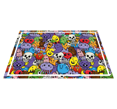 Individuais de mesa infantis com personagens coloridos - TenStickers