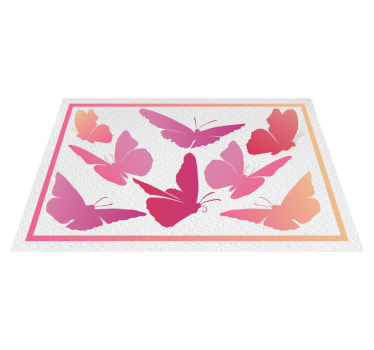 Individuais de mesa infantis emblema de borboleta vibrante - TenStickers