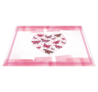 Individuais de mesa modernos padrão borboletas do coração - TenStickers