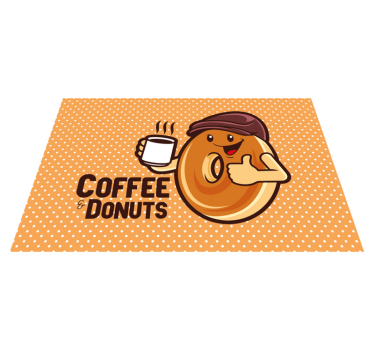 Individuais de mesa infantis personagem donut feliz - TenStickers