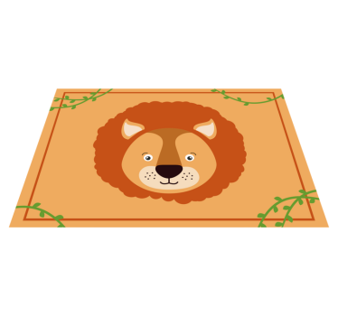 Individuais de mesa infantis cabeça de leão fofa - TenStickers