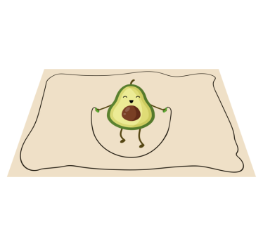 Individuais de mesa infantis abacate feliz - TenStickers