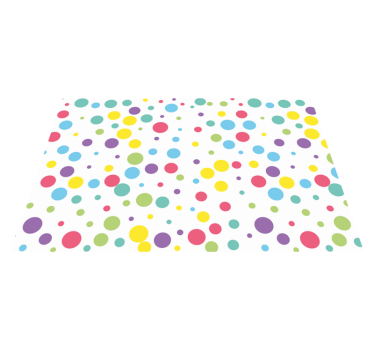 Individuais de mesa em vinil originais Padrão de bolinhas colorid - TenStickers