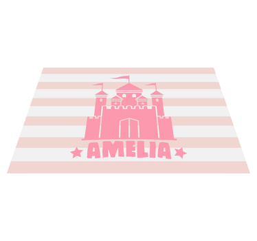 Individuais de mesa infantis castelo com bandeirinhas - TenStickers
