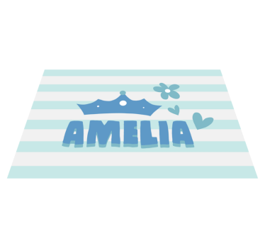 Individuais de mesa infantis coroa e nome - TenStickers