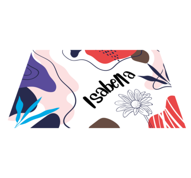 Individuais de mesa com nome florais abstratos coloridos - TenStickers
