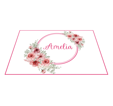 Individuais de mesa com nome criação botânica personalizada - TenStickers