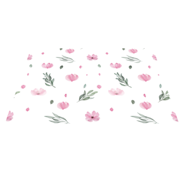 Individuais de mesa em vinil infantis Florzinhas rosa minimalista - TenStickers