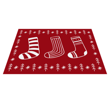 Individuais de mesa em vinil de Natal Enfeites de natal bordados - TenStickers