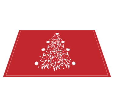 Individuais de mesa de natal Árvore de raposa estilizada - TenStickers