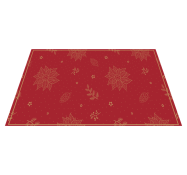 Individuais de mesa em vinil de Natal Padrão com flores vintage - TenStickers