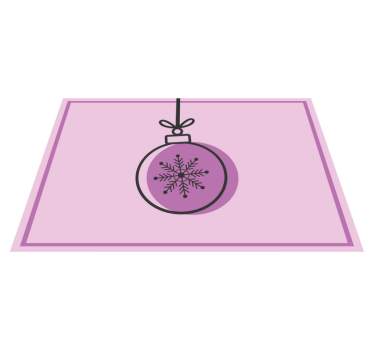 Individuais de mesa de natal ilustração de floco de neve - TenStickers