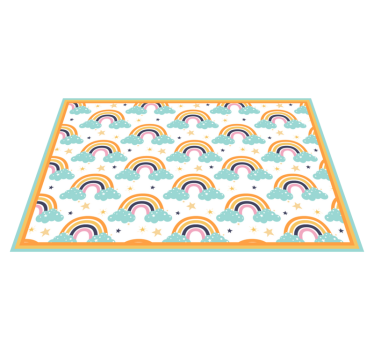 Individuais de mesa infantis nuvem arco-Íris colorida - TenStickers