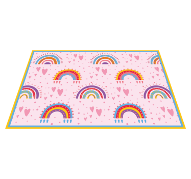 Individuais de mesa infantis com motivos arco-Íris vibrantes - TenStickers