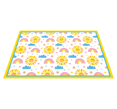 Individuais de mesa infantis padrão arco-Íris solar - TenStickers