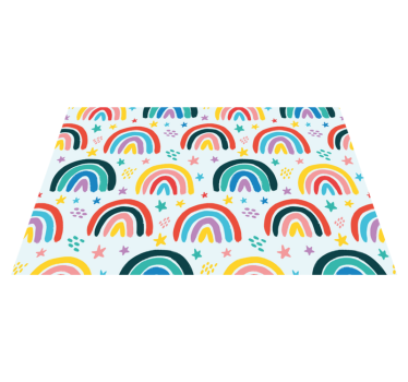 Individuais de mesa infantis elementos arco-Íris alegres - TenStickers