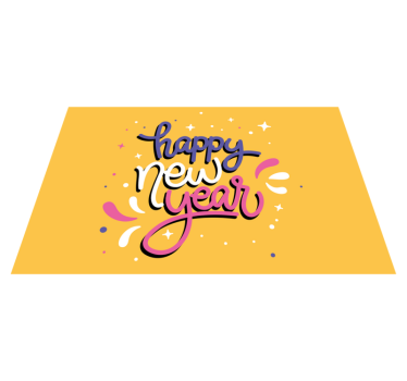 Individuais de mesa de natal tipografia de ano novo - TenStickers