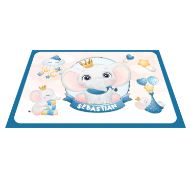 Individuais de mesa infantis ilustração de elefante fofo - TenStickers