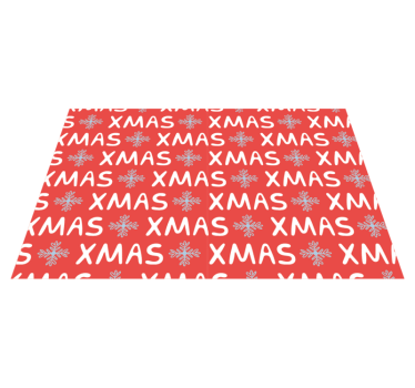 Individuais de mesa de natal com padrão vermelho festivo - TenStickers