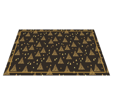 Individuais de mesa de natal Árvore de natal dourada - TenStickers
