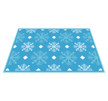 Individuais de mesa de natal com fundo de flocos de neve - TenStickers