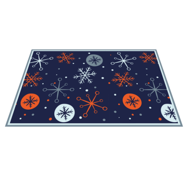 Individuais de mesa de natal com padrões de flocos festivos - TenStickers
