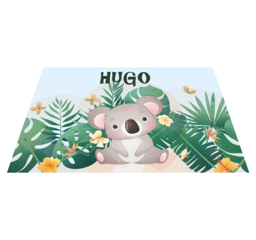 Individuais de mesa em vinil infantis Coala fofo para menino com  - TenStickers