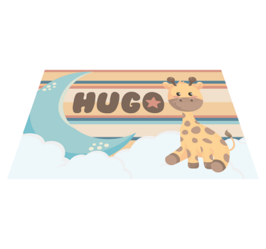 Individuais de mesa infantis com figura de girafa adorável - TenStickers