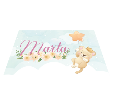 Individuais de mesa infantis leão fofo com balão - TenStickers