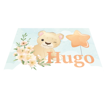 Individuais de mesa infantis leão alegre - TenStickers