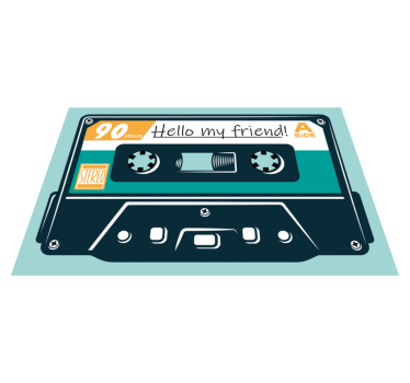 Individuais de mesa em vinil com nome Fita cassete dos anos 80 co - TenStickers