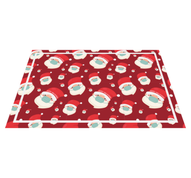 Individuais de mesa em vinil de Natal Natal feliz e mascarado - TenStickers