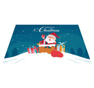 Individuais de mesa de natal presentes do papai noel - TenStickers