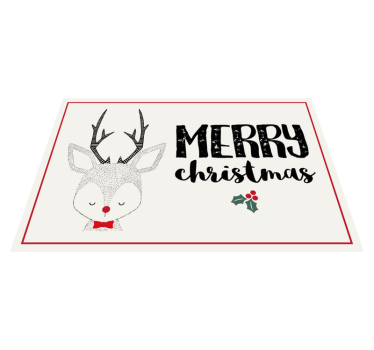 Individuais de mesa de natal ilustração de rena feliz - TenStickers